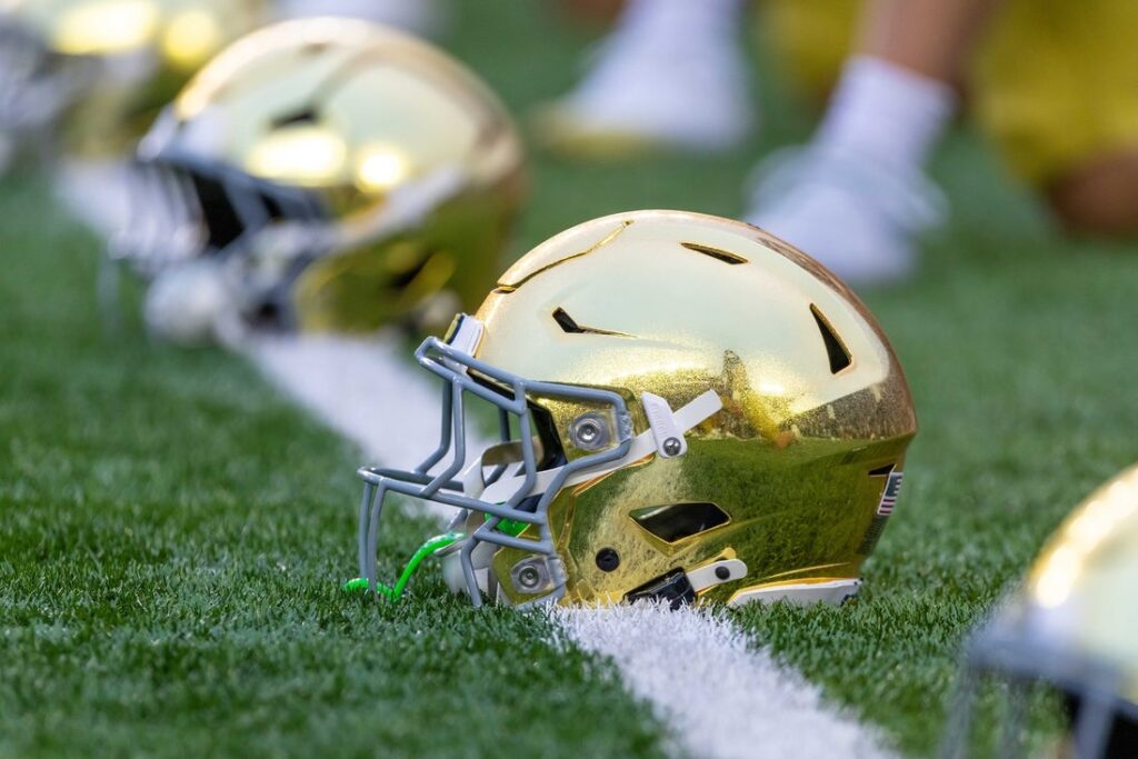 Notre Dame helmet
